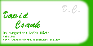 david csank business card